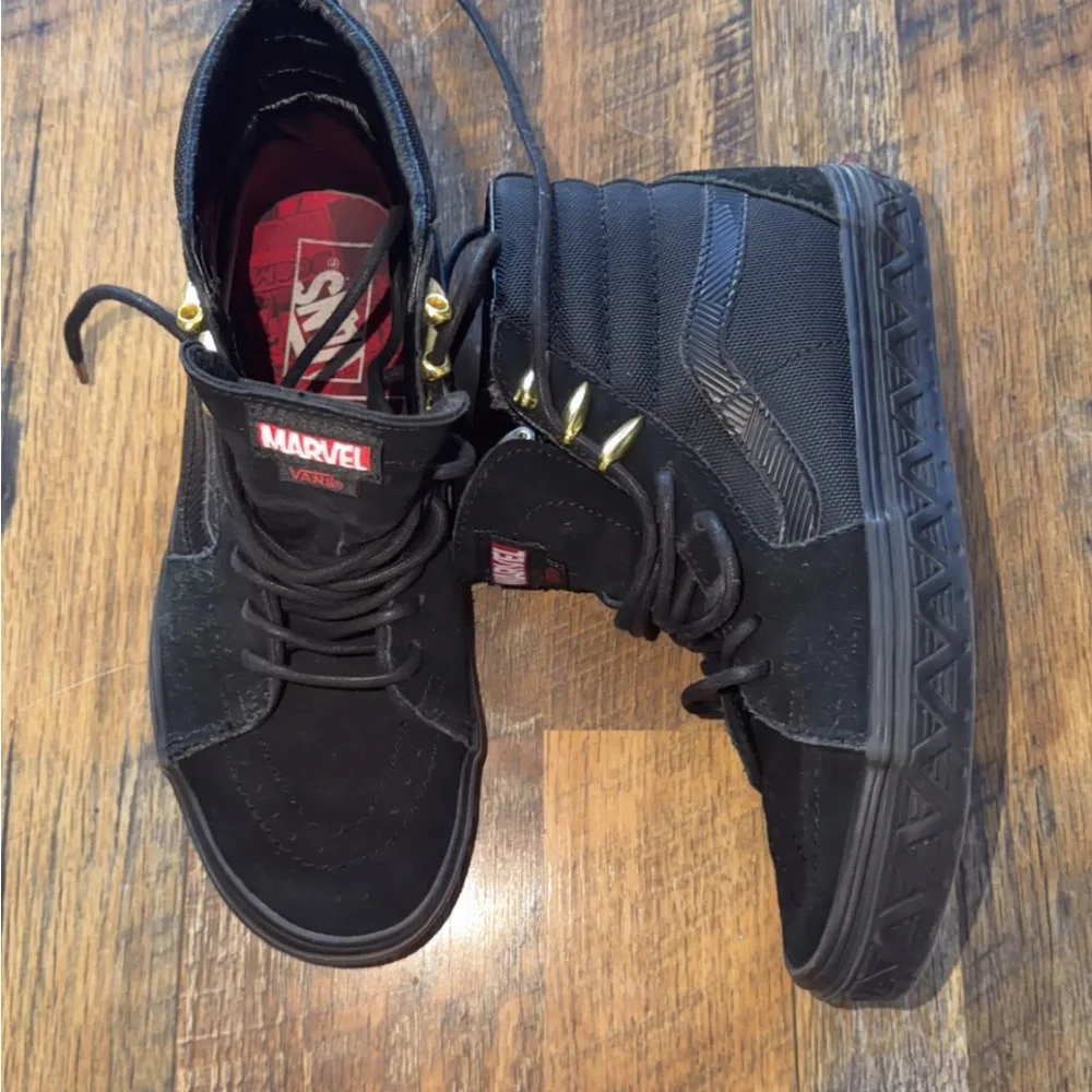 Vans Marvel x SK8-HI Sneakers Black Panther Shoes women’s 8 men’s 6.5 - Picture 13 of 13